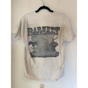 Vintage Harley Davidson Tshirt Short Sleeve Graphic Thrashed Mens Med Barnett